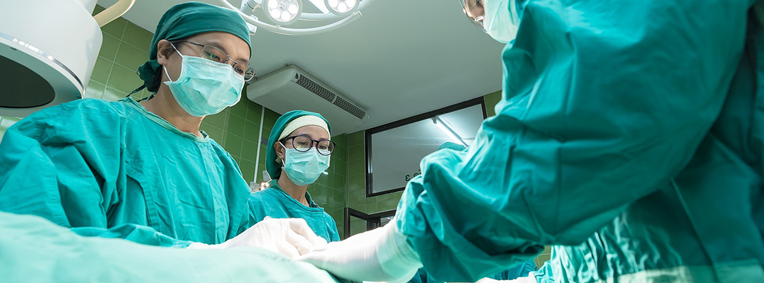 Doctor and a nurse inside an operating room